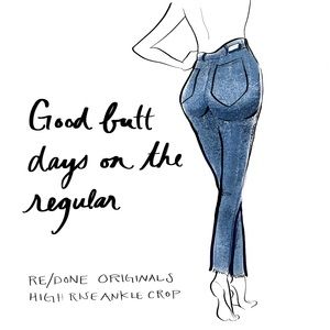 Redone / high rise ankle crop jeans